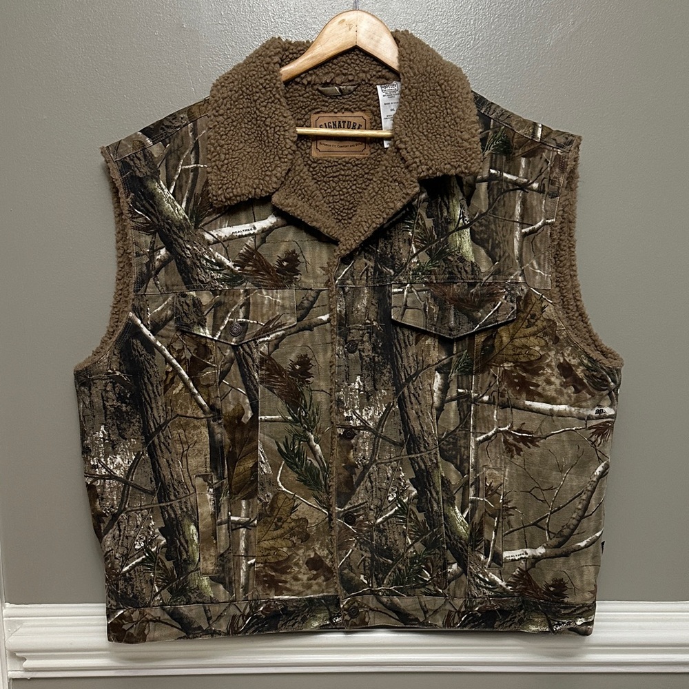Levi’s Realtree camo fleece lined vest coat Sz 3XL